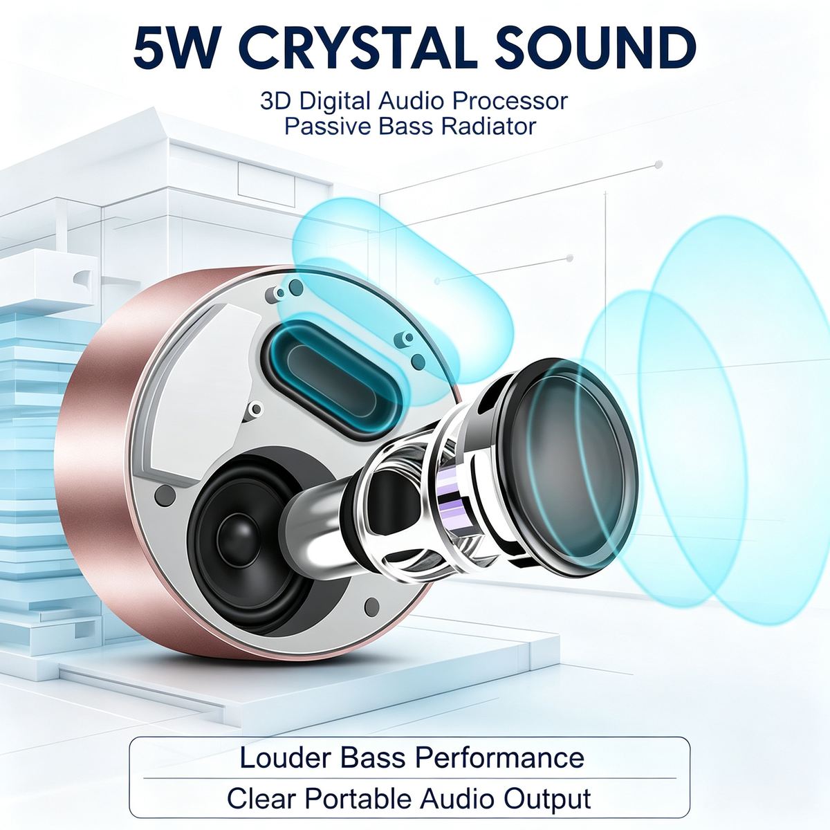 Rose Gold Touch Control Speaker