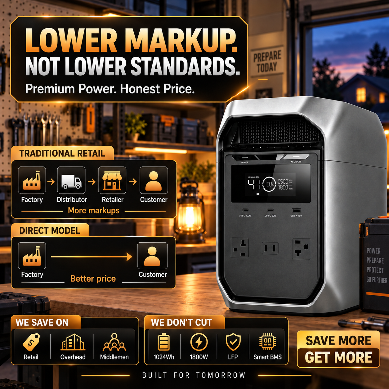1024Wh Portable Power Station
